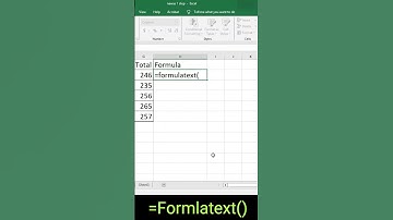 Show Any Formula Inside a Cell! =FORMULATEXT() Trick 🔍 #excelshorts #excel #controlmode