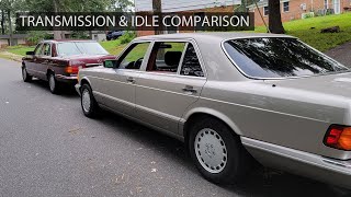 Low vs. High Mileage Mercedes W126 Trans and Idle Driving Comparison