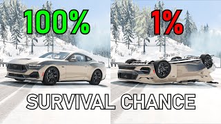Realistic Survival Chance Crashes #74 (With Dummies) | BeamNG.drive