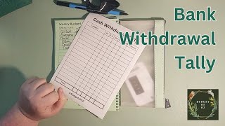 Tallying Bank Withdrawal | Mastering the Cash Envelop System | Low Invcome Frugal Disabled Budget