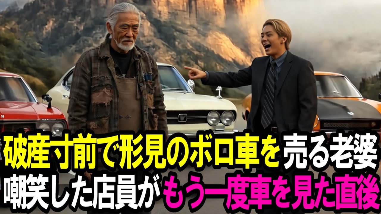 破産寸前で形見のボロ車を売る老婆。嘲笑した店員がもう一度車を見た直後...