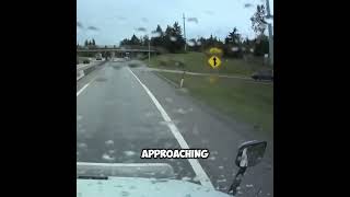 Blind Spot Disaster! Car Cuts Off Semi-Truck and Spins Out #shorts  #truckcrashes  #closecall