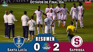 Santa Lucía Cotz. 0 vs Saprissa 2 \/RESUMEN Y GOLES\/ Octavos de Final Ida, Liga Concacaf 2021