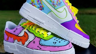 Nike Air Force One Cartoon Custom TIMELAPSE!!(Creative Nation Paint)