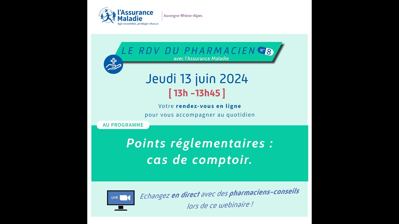 RDV du pharmacien n° 8 - Cas de comptoir