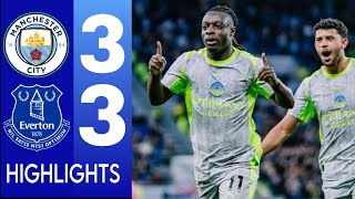 Manchester City vs Everton 3-3 Highlights & Jérémy Doku brace  • Thierno Barry Brace