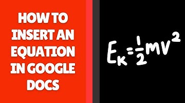 Een vergelijking invoegen in Google Docs