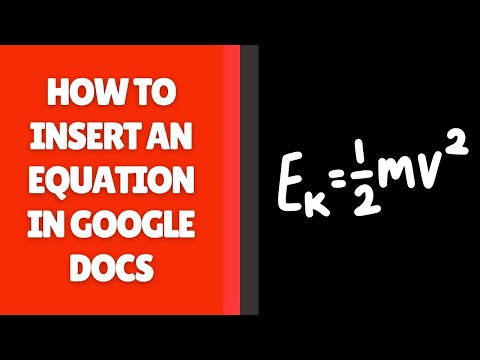 How to Insert an Equation in Google Docs