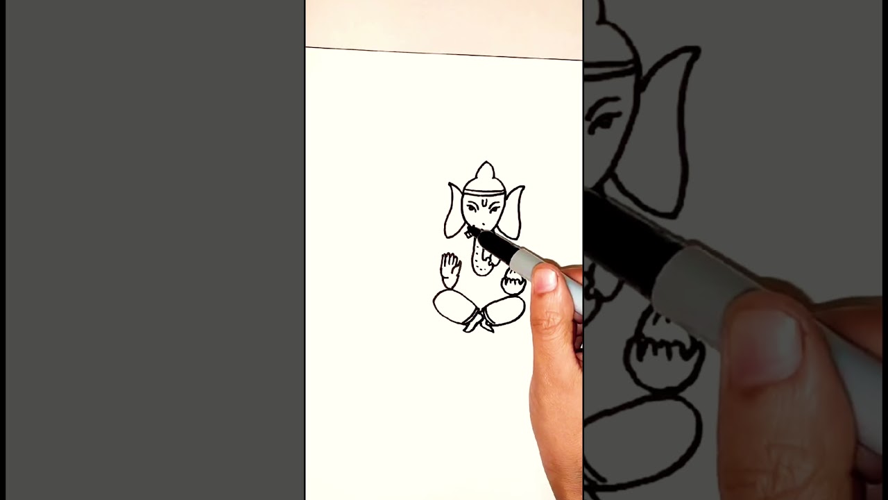 Ganesha sketch | sketch for kids 