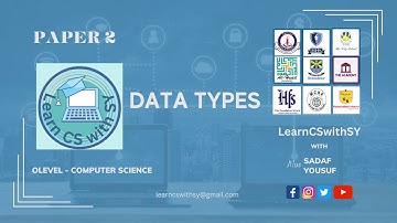 8.1.2 Data types - paper 2 #cambridge #computerscience #paper2