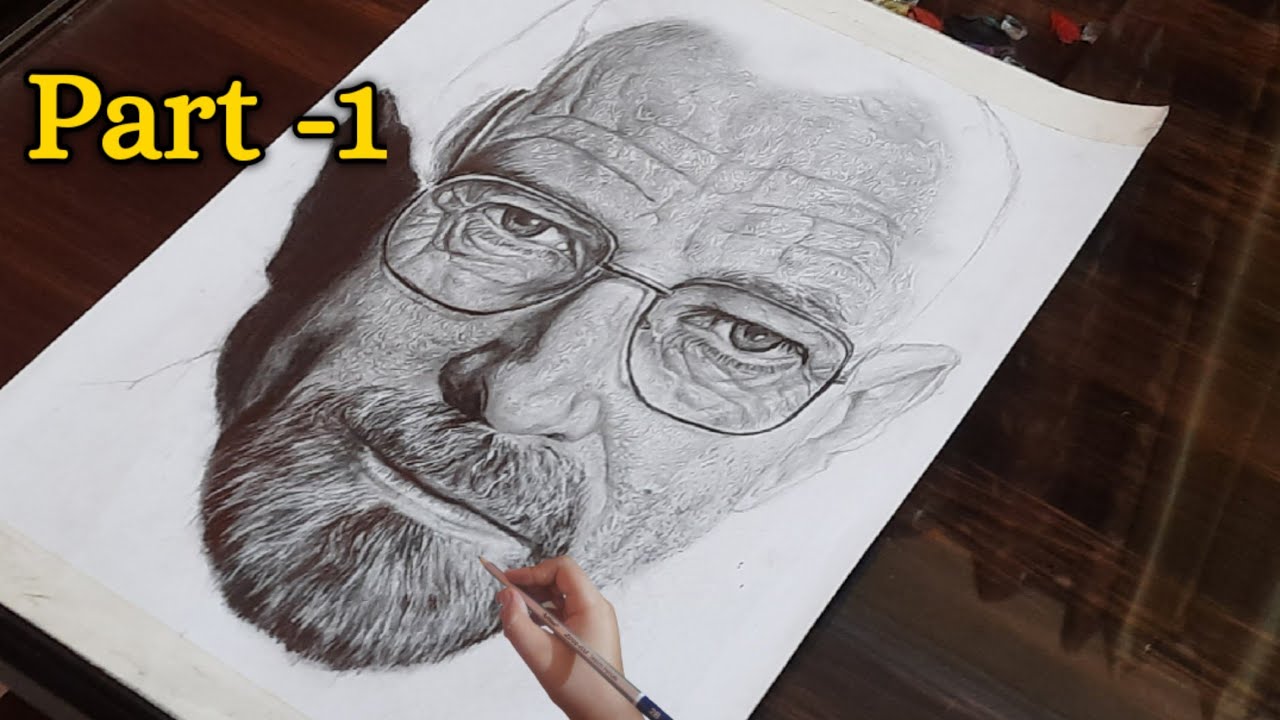 Walter White hyper realistic Drawing 🔥 - YouTube