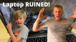Laptop THROWN out window | Back to School Fail