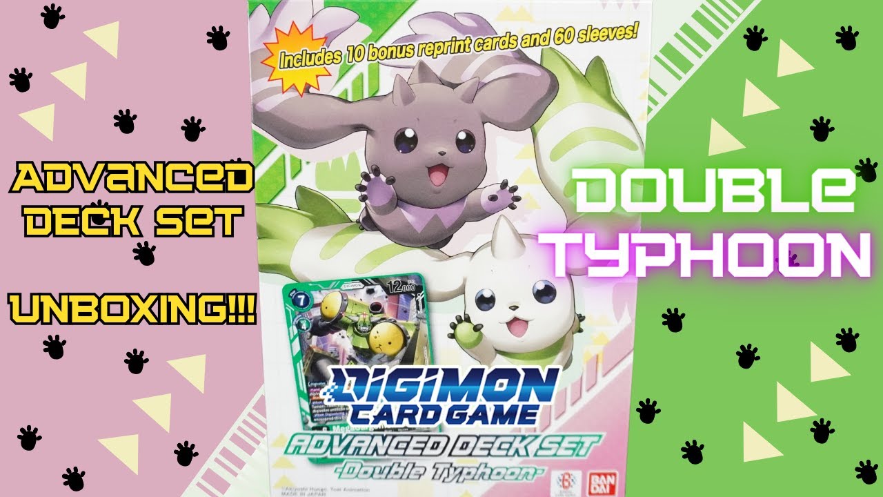 Lopmon & Terriermon Back In Action! | Digimon Advance Deck Set DOUBLE  TYPHOON Unboxing | Digimon TCG