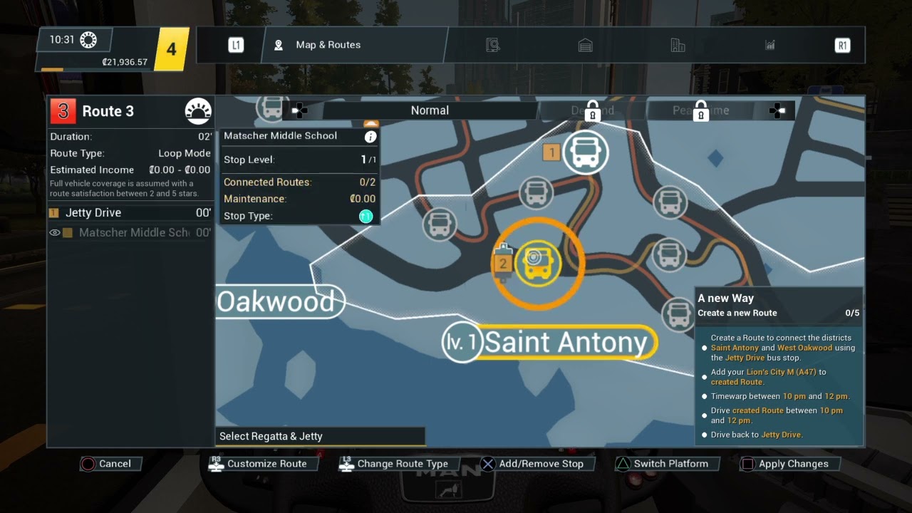 Bus Simulator 21 Next Stop creating a bus route