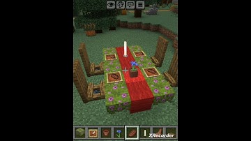 HOW TO BUILD A COOL OUTDOOR TABLE IN MINECRAFT #minecraft #shorts