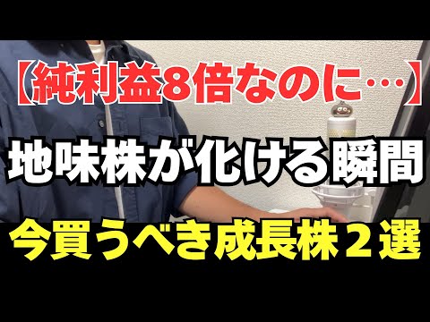 【株価爆発候補】純利益８倍でも暴落!? 地味株が化ける瞬間　今買うべき成長株２選を大公開！