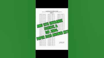 AMU 11th Entrance Science & Dip. Engg. Paper 2023 Answer Key #shorts #amuentrance  #answerkey
