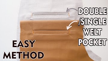 Easy Method To Sew Double /Single Welt Pocket If You Have Trouble With Traditional Way