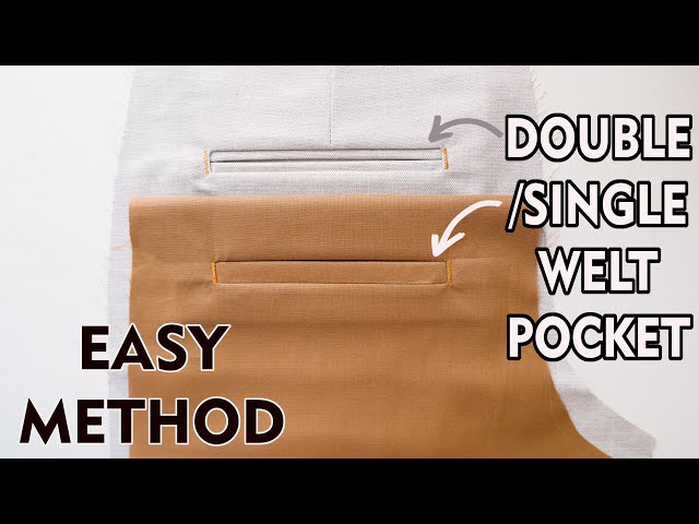 Easy Method To Sew Double /Single Welt Pocket If You Have Trouble With Traditional Way class=