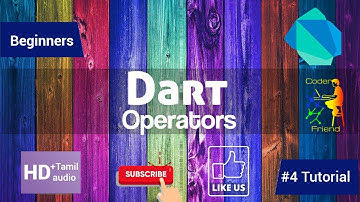 DART OPERATORS | DART PROGRAMMING LANGUAGE | DART TUTORIAL FOR BEGINNERS | BASICS | TAMIL | EP04