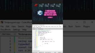 Basics of C++ | Nested loops | 2D arrays | Programming tutorial for beginners | Shorts