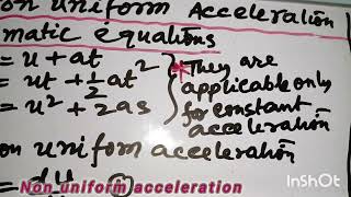 KINEMATICS @NON UNIFORM ACCELERATION