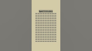 Spot three intruders 060 - Math Quiz  #math #quiz #shorts