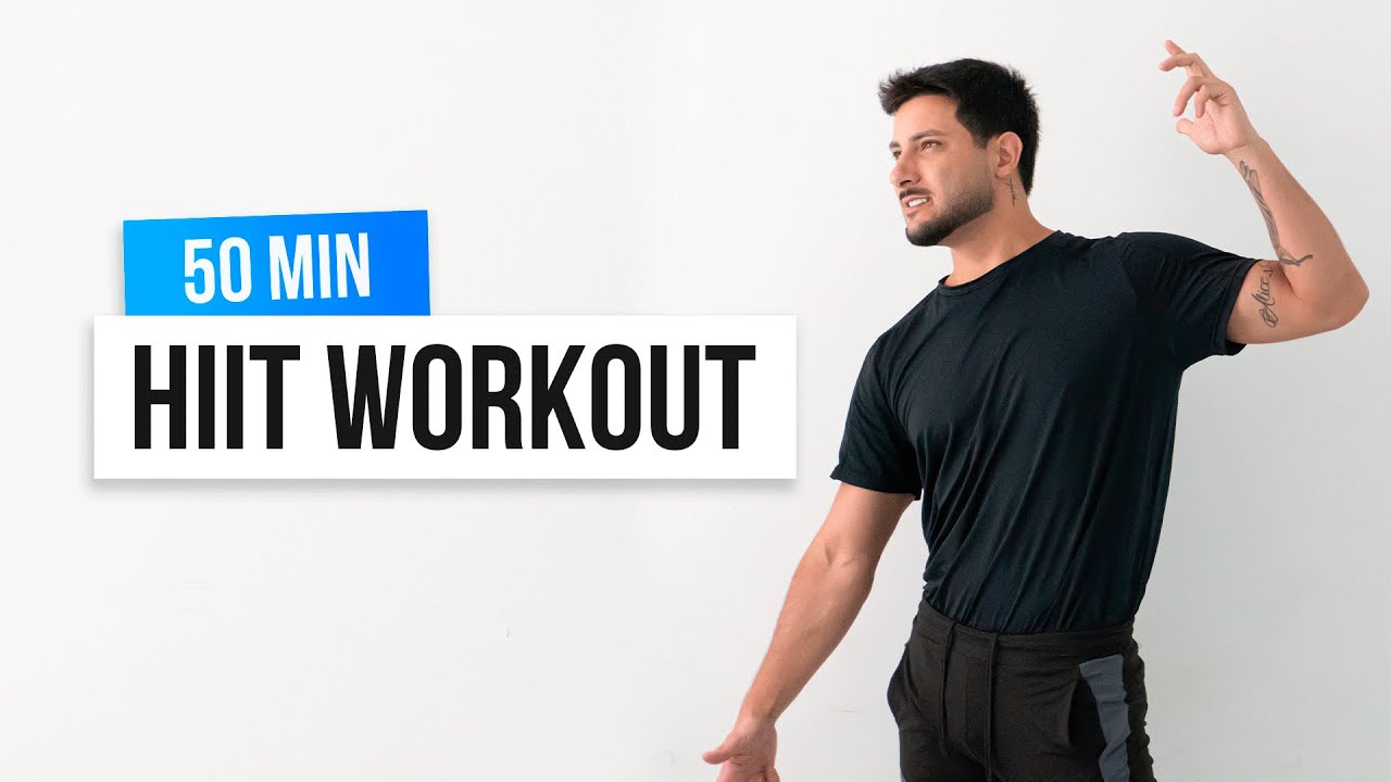 50 MIN SUPER SWEATY HIIT Workout – High Intensity, At Home