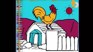 Game tô màu con gà trống | ARE PLAYING FARM LIFE COLORING PAGES 50 screenshot 4