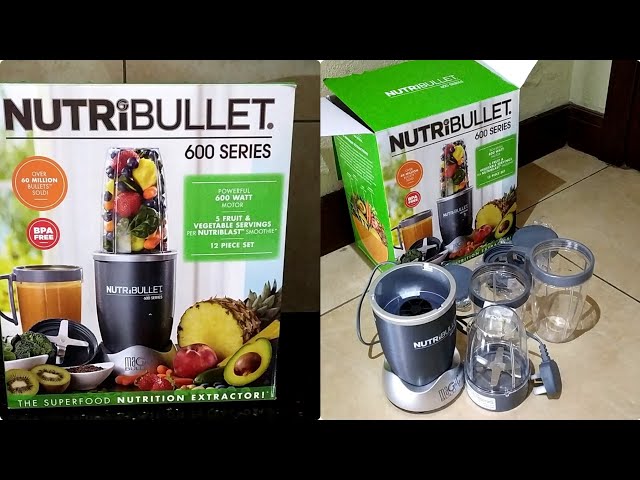NutriBullet 12 Piece 600 Series Juicer Blender, White