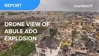 Aerial View Showing Aftermath Of Abule Ado Explosion
