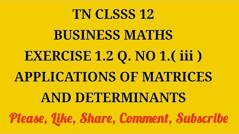 TN 12th Business maths chapter 1 exercise 1.2 question number 1 (iii)