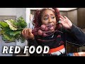 I ONLY ATE RED FOOD FOR 24 HOURS CHALLENGE!!!