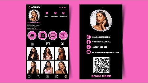 Hoe ontwerp je een Instagram-visitekaartje in Canva | #canvatutorial