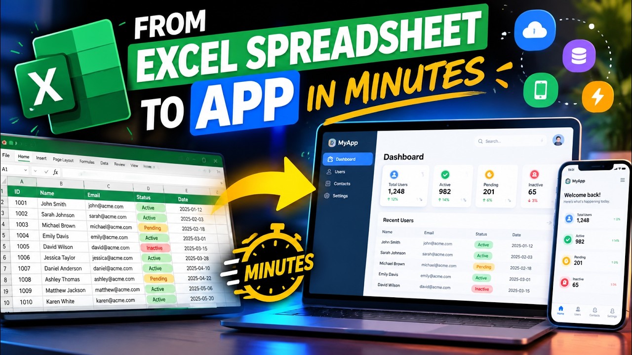 Video: From Excel Spreadsheet to App in Minutes