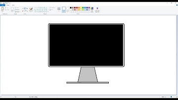 How to draw a monitor || step by step drawing || MS PAINT || smart sky