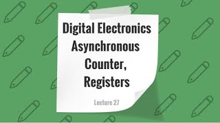 Asynchronous counters, Registers