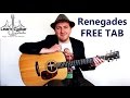 Renegades - Easy Acoustic Guitar Lesson - X Ambassadors - FREE TAB