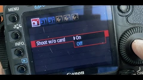 Turn "Shoot with out card" to off on Canon 5D Mark II