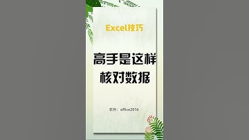Excel高手核对数据，只需一秒！#excel #shorts