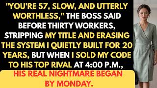 Boss Called Me Worthless at 57 & Stripped My Title—I Sold His Entire System to Competition