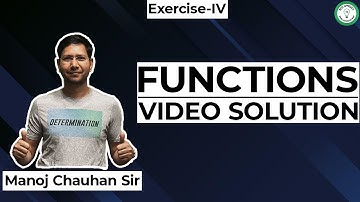 PYQs | Functions | Exercise - 4 | Sheet Solutions | Question - 44 | Manoj Chauhan