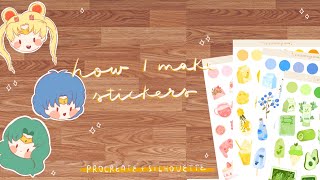how I make stickers + preparing an etsy order || procreate drawing screenshot 1