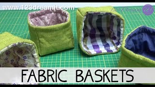 DIY FABRIC BASKETS