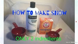 How To Make Fake Snow!! (ONLY 2 INGREDIENTS) - DIY SNOW! - ToyBoxSurprises