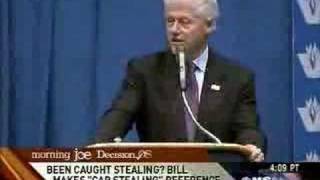 Bill Clinton - stealing cars