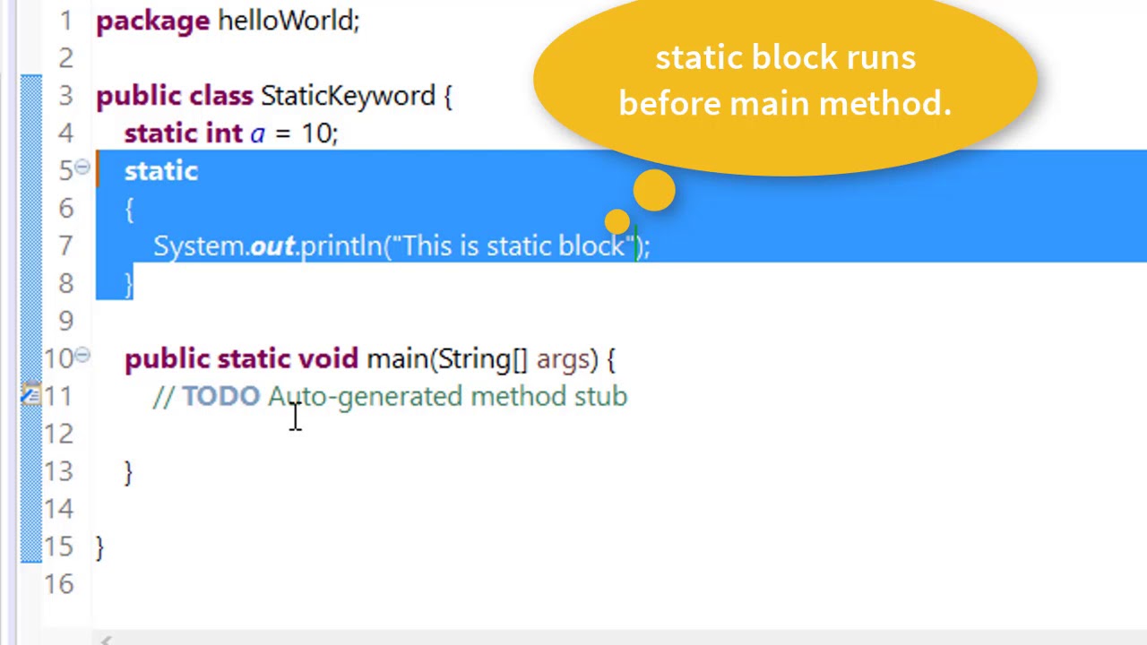 48 static keyword in java - YouTube