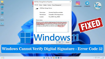 ✅ How To Fix Windows Cannot Verify Digital Signature - Code 52 in Windows 11