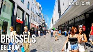 Rue Neuve, Shopping Street Of Brussels - 🇧🇪 Belgium [4K HDR] Walking Tour