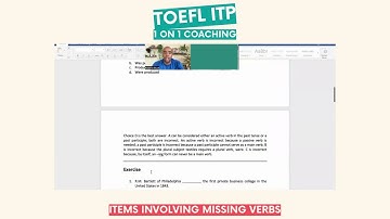 TOEFL iTP | 1 on 1 Coaching | Course Preview | Items Involving Verbs